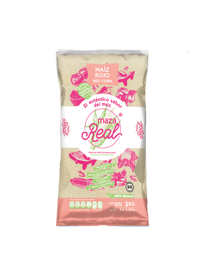 FARINE DE MAÏS ROUGE BIO NIXTAMALISÉ