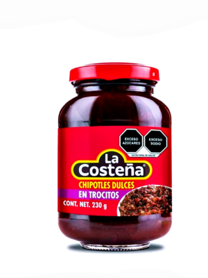 Piments Chipotles Doux Confits 230g en Bocal Gourmet La Costeña
