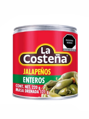 Chiles jalapenos entiers 220g La Costena