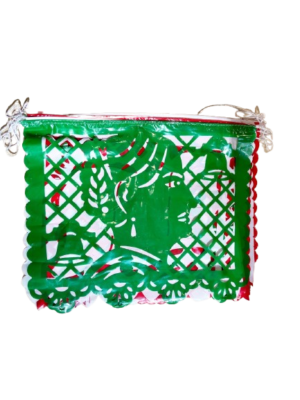 Guirlande mexicaine Papel Picado en Plastique  "Mexique drapeau tricoleur"