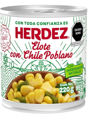 Maïs blanc & piment poblano rôti