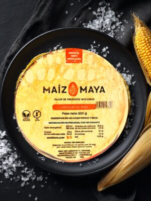 Tortillas Authentiques de Maïs Jaune 15 cm Maíz Maya